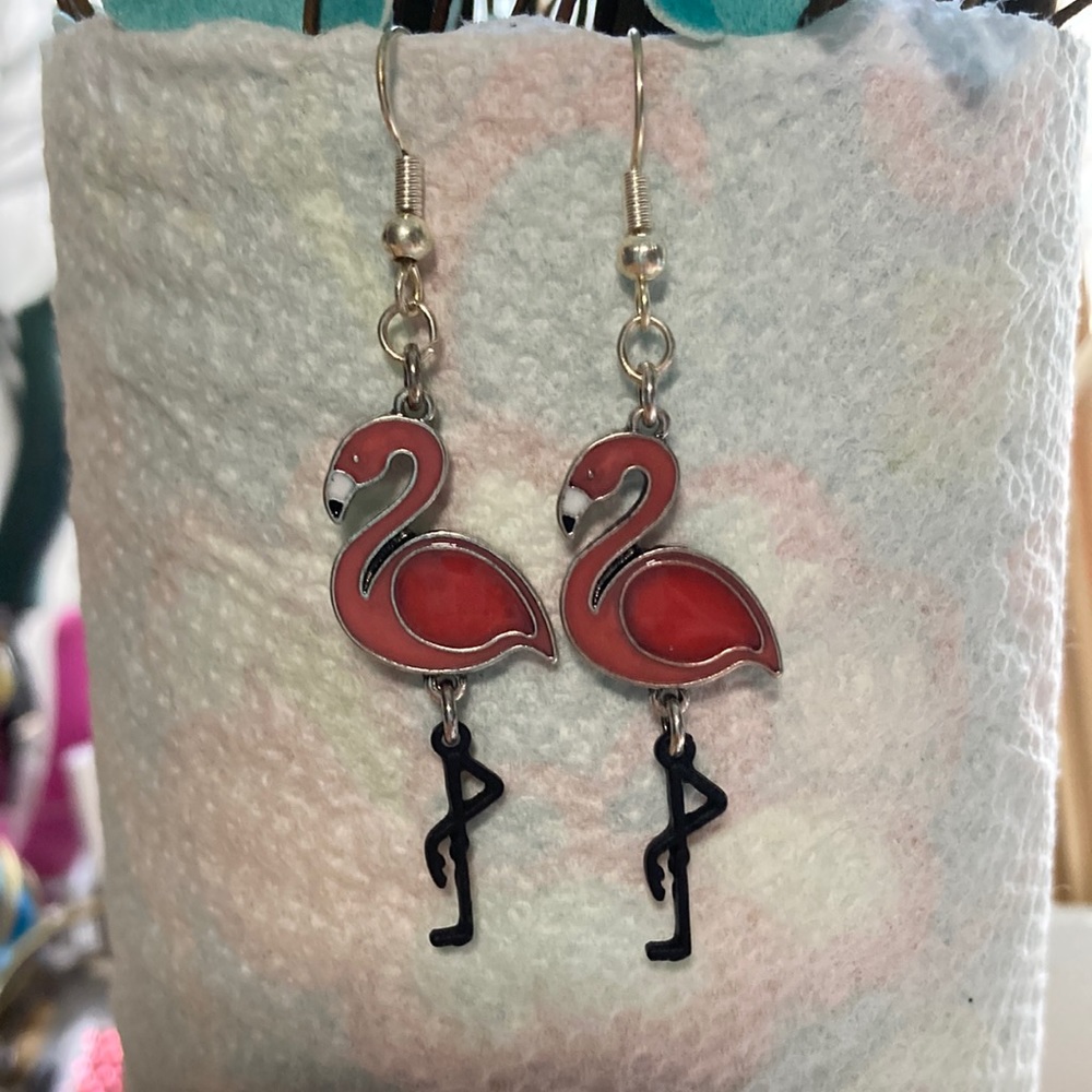Pink Flamingo Earrings